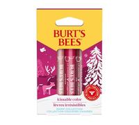 Burt's Bees Gift Set, 3 Lip Shimmers in Peony, Rhubarb and Fig Shades, Kissable Colour, 3x2.6g