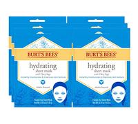 Burt's Bees Hydrating Face Mask with Clary Sage, Single Use Sheet Mask, 6 Count (Package May Vary)