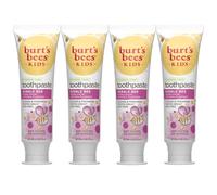 Burt's Bees Kids Toothpaste Natural Flavor Fluoride Free Bubble Bee 4.7 oz Pack of 4