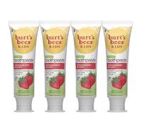Burts Bees Kids Toothpaste Strawberry Flavor with Fluoride Strawberry Splash 4.7 oz Pack of 4