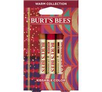 Burt's Bees Kissable Color Holiday Gift Set 3 Lip Shimmers in Gift Box Warm Collection in Peony Fig & Rhubarb