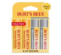 Burt's Bees Lip Balm Beeswax and Ultra Conditioning Lip Balm Pack, Hydrating Lip Moisturizer with Kokum and Shea Butter, 4 Tubes, 0.15oz. (Variety)