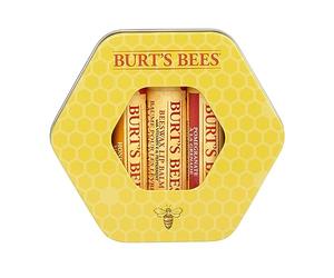 Burt's Bees Lip Balm Gift Set, Beeswax, Honey & Pomegranate Lip Balms, Trio Tin in Reusable Keepsake Tin, 3x4.25g