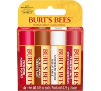 Burt's Bees Lip Balm Gift Set, Shortbread Cookie, Cranberry Spritz, Salted Caramel, Peppermint, Lip Balm Multipack, 4x4.25g