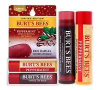 Burts Bees Lip Balm Kit by Burts Bees for Unisex - 2 x 0.15oz Lip Balm Peppermint, Red Dahlia Tinted White