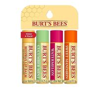 Burt's Bees Lip Balm Multipack, Lip Balm Set With Beeswax, Cucumber Mint, Watermelon, Sweet Mandarin, Freshly Picked, 4x4.25g