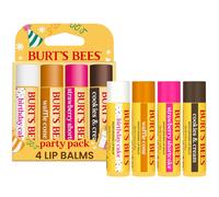 Burt's Bees Lip Balm Party Pack - Birthday Cake, Waffle Cone, Strawberry Shortcake, and Cookies & Cream, 4 Tubes, 0.15 oz. (Party Pack)