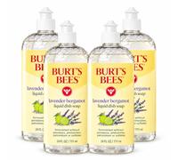 Bur'ts Bees Liquid Dish Soap with Pump for Kitchen Lavander Bergamot Scent | Moisturizing Liquid Dishwashing Soap, Soft on Hands, Tough on Grease, Natural Origin, Dish Detergent, 24 Fluid Ounce, 4 Packs