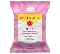 Burts Bees Micellar Makeup Removing Towelettes - Rose Water for Women 30 Count Towelettes