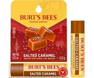 Burt's Bees Moisturising Lip Balm, Salted Caramel Flavour, With Beeswax and Vitamin E, Limited Edition Christmas Flavour, 4.25g
