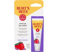 Burt's Bees Rescue Lip Relief, Berry Medley, Hydrating Lip Balm for Dry Cracked Lips, 1 Squeezy Tube, 0.35oz (Berry Medley)
