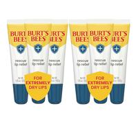 Burt's Bees Rescue Lip Relief for Valentine's Day, Original, Hydrating Lip Balm for dry lips 3 Squeezy Tubes, 0.35oz, (Pack of 2) (Unscented)