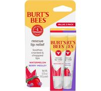 Burt's Bees Rescue Lip Relief, Watermelon & Berry Medley, Hydrating Lip Balm for Dry Cracked Lips, 2 Pack, 0.35oz (Variety)