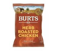 Burts Herb Roasted Chicken Hand Cooked Crisps - 20 x 40 g Multipack Box - Gluten Free, Hydrogenated Fat Free, Non-GMO