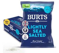 Burts Lightly Sea Salted Hand Cooked Burts Crisps - 20 x 40 g Multipack Box - Vegan and Vegetarian Friendly, Gluten Free, Hydrogenated Fat Free, Non-GMO - Sea Salt Burts Potato Chips