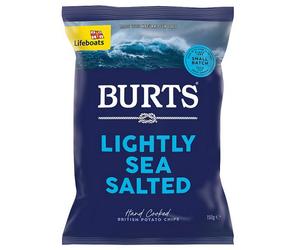 Burts Lightly Sea Salted Hand Cooked Crisps 150g (Pack of 10)