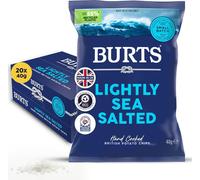 Burts Lightly Sea Salted Hand Cooked Crisps 20×40g