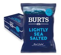Burts Lightly Sea Salted Hand Cooked Burts Crisps - 20 x 40 g Multipack Box - Vegan and Vegetarian Friendly, Gluten Free, Hydrogenated Fat Free, Non-GMO - Sea Salt Burts Potato Chips