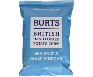 Burts Potato Chips Salt and Vinegar 40 g (Pack of 20)