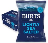 Burts Sea Salted Crisps - 10 x 150g Large Sharing Bags, Hand-Cooked British Potato Chips