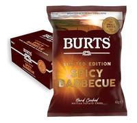 Burts Spicy Barbecue Hand Cooked Burts Crisps - 20 x 40 g Multipack Box - Vegetarian Friendly, Gluten Free, Hydrogenated Fat Free, Non-GMO - Spicy Barbecue Burts Potato Chips
