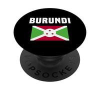 Burundi Flag Burundi Pride East Africa Heritage Design PopSockets Adhesive PopGrip