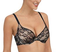 BURUVO Women's Embroidered Jacquard lace with Padding Bra with Steel Band Low Cut Bra Multi 36A