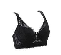 BURUVO Women's Sexy Underwear 3/4 Cup lace See-Through Bra B C D Underwear Women's Bra Underwear Large Size Black 44C