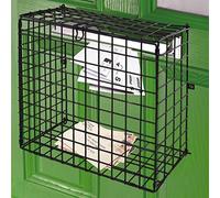 Burwells Letterbox Cage Door Mounted Mail Box Letter Guard Basket Post Catcher Black Rack