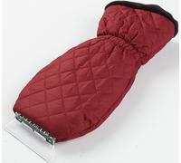 Burwells Red Quilted Ice Scraper Glove - Warm Fleece-Lined Mitt with Built-in Heavy-Duty Snow & Frost Remover for Car Windscreen - Measures 36cm x 14cm