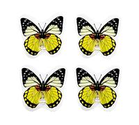 Burwells Set of 4 Butterfly Wall Hooks Butterflies Mountable Mounted Hangers Self Adhesive Stick On