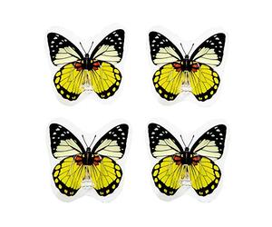 Burwells Set of 4 Butterfly Wall Hooks Butterflies Mountable Mounted Hangers Self Adhesive Stick On
