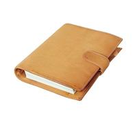 Burxxong A5 Organizer Minerva Box Genuine Leather Journal Notebook,Stalogy Rings Planner Pocket size Notebook with 25MM Binder Mini Agenda Diary (Original color)