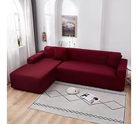 Bury L-Sd Sofa Cover, 1-Piece Stretch Sofa Slipcover, Soft Polyester Fur Protector for 3-Seat Modular Sofas, Elastic Fit, and Slish