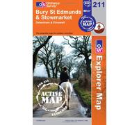 Bury St Edmunds and Stowmarket: Sheet 211 (OS Explorer Map Active)