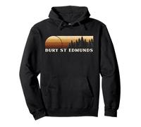 Bury St Edmunds, England Evergreen Vintage Sunset Pullover Hoodie