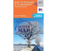 Bury St Edmunds & Stowmarket Map | Weatherproof | Debenham & Elmswell | Ordnance Survey | OS Explorer Active Map 211 | England | Walks | Hiking | Maps | Adventure