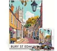 Bury St Edmunds Town Jigsaw for Adults 1000 Pieces Brain Activity Quiet Recreation Accurate Cut Birthday Gift (38x52cm)