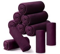 Buryeah 10 Pcs Purple 50 x 60 Inch Fleece Throw Blankets, Soft Warm Lightweight Plush Fleece Pet Blanket for Home Bed Sofa Office Wedding Gifts Travel Camping