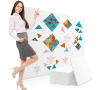 Buryeah 12 Pcs Quilt Design Wall Board 16 x 12 x 0.5 Inches Quilters Design Board for Quilting Sewing Supplies Projects Display Portable White Quilting Wall Panels for Quilt Fabrics Hold