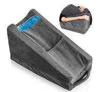 Buryeah Arm Elevation Pillow with 2 Pockets, Soft Ergonomic Support Pillow for Elbow Rest Wedge Broken Arm Gifts with High Density Foam for Recovery Sleeping(Dark Gray)