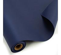 Burymento Navy Blue Kraft Wrapping Paper Roll - 17 Inch x 32.8 Feet 1 Roll, Double-Sided Soild Color Kraft Paper Gift Wrap for Baby Shower Bridal Shower Birthdays Christmas Craft Project