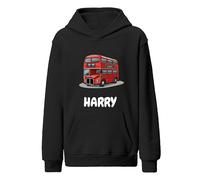 Bus 1 Kids Vehicle Hoodie: Personalise with Name & Design - Cotton & Polyester Blend, Comfort & Style