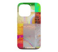 Bus 1521 Abstract Glitch Art Cyberpunk Grid Digital Design Case for iPhone 13 Pro