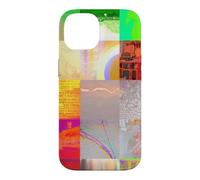 Bus 1521 Abstract Glitch Art Cyberpunk Grid Digital Design Case for iPhone 14
