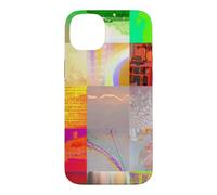Bus 1521 Abstract Glitch Art Cyberpunk Grid Digital Design Case for iPhone 14 Plus