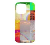 Bus 1521 Abstract Glitch Art Cyberpunk Grid Digital Design Case for iPhone 15 Pro Max