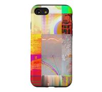 Bus 1521 Abstract Glitch Art Cyberpunk Grid Digital Design Case for iPhone SE (2020) / 7/8