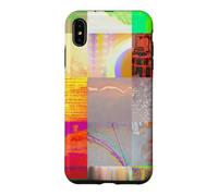 Bus 1521 Abstract Glitch Art Cyberpunk Grid Digital Design Case for iPhone XS Max