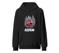 Bus 2 Kids Vehicle Hoodie: Personalise with Name & Design - Cotton & Polyester Blend, Comfort & Style